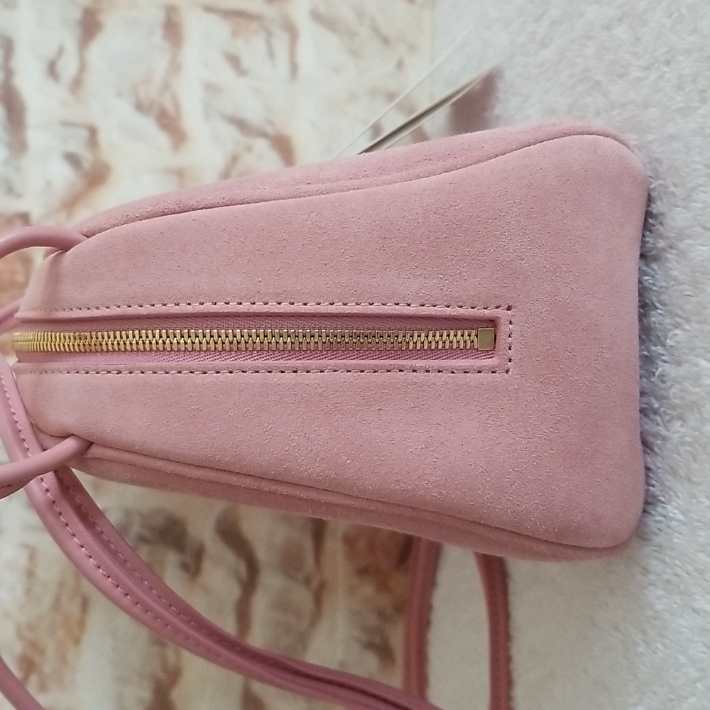 New Jil Sander Dome Medium Suede Crossbody Bag. - Picture 4 of 15